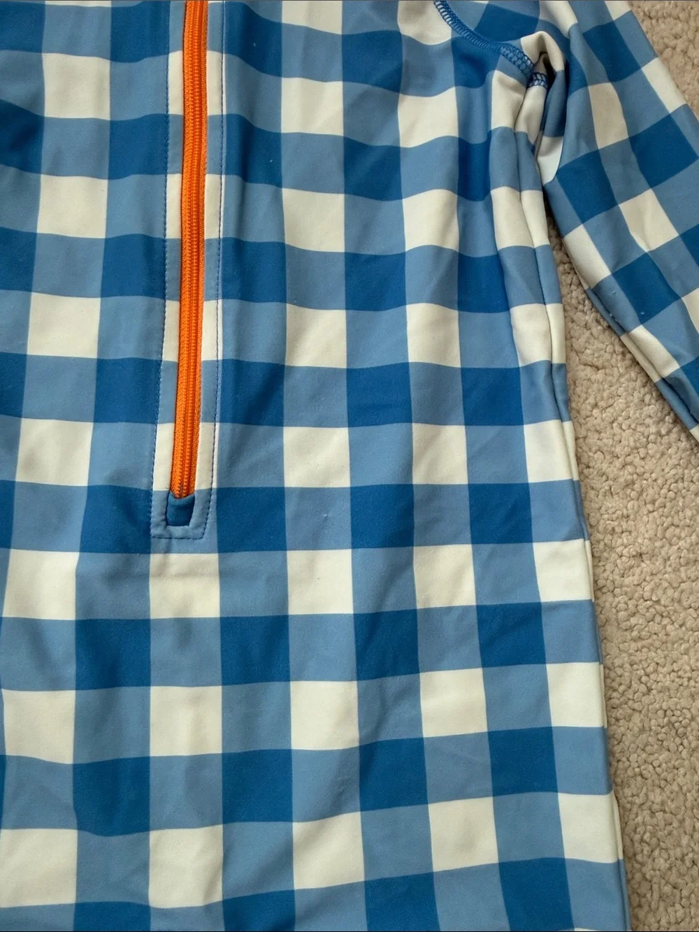 Primary Kids Yellow Long-Sleeve & Blue Gingham Rash-guard Swim